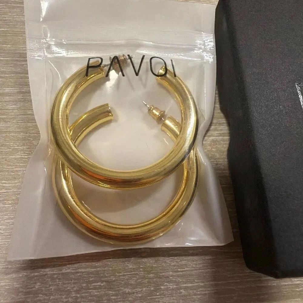 Gold Hoops Earrings